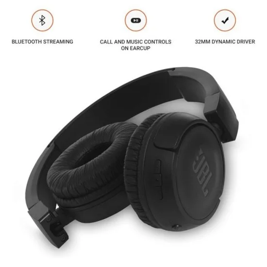 JBL Tune 460BT Wireless Bluetooth On Ear Headphones - Black